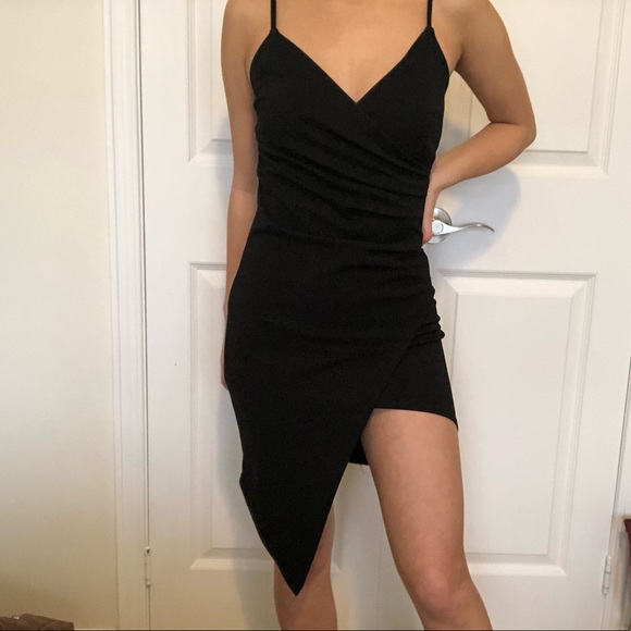 Mendocino Dresses & Skirts - M BOUTIQUE Wrap Black Cocktail Dress